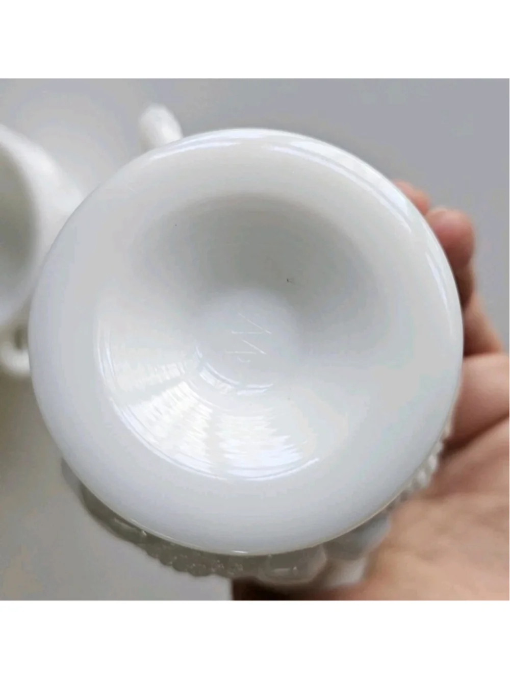 Vintage Westmoreland Milk Glass Harvest Creamer and Sugar Bowl Set MINT